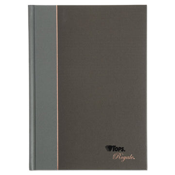 TOPS™ Royale Casebound Business Notebooks, 1 Subject, Medium-college Rule, Black-gray Cover, 8.25 X 5.88, 96 Sheets freeshipping - TVN Wholesale